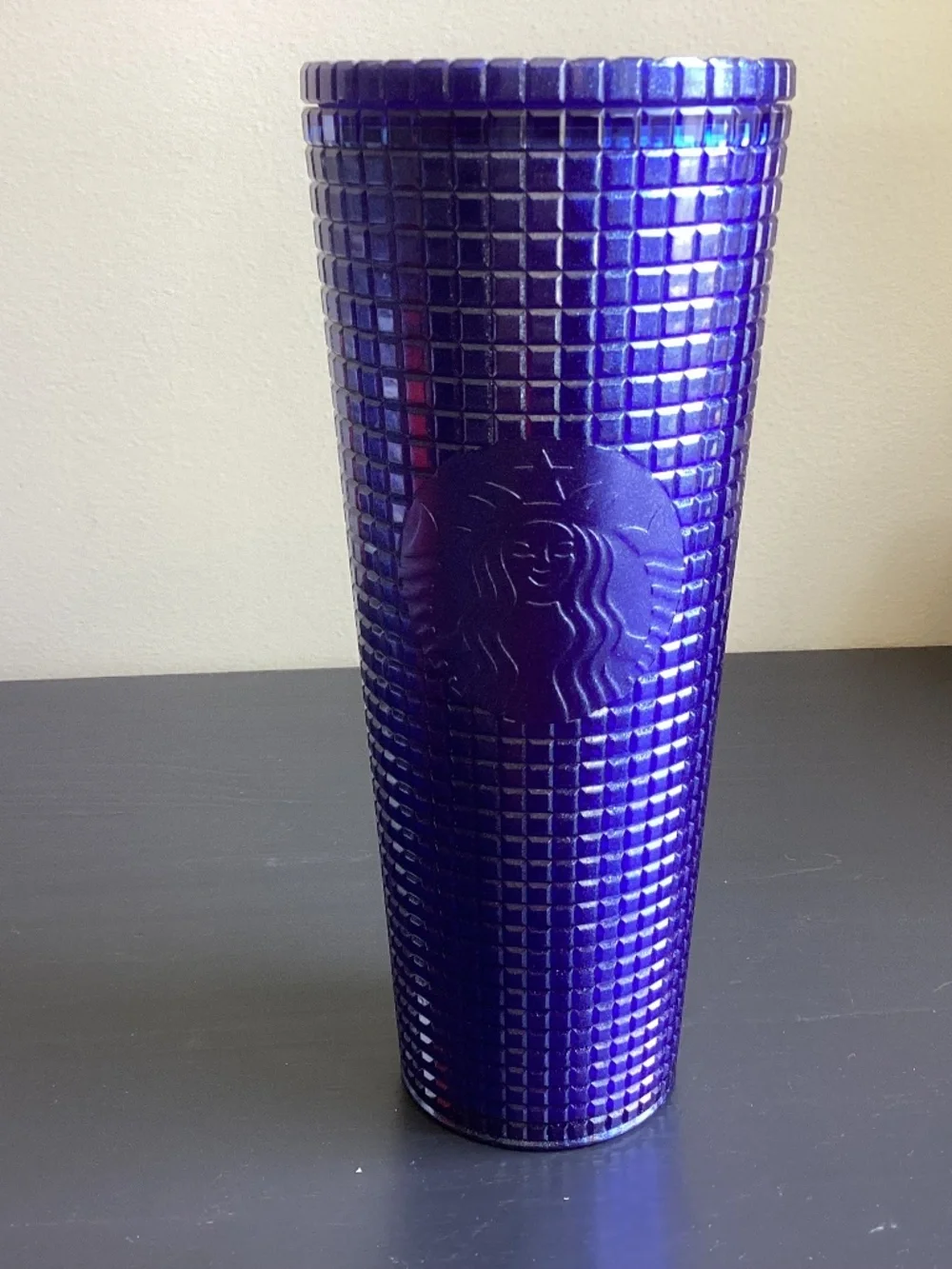 Starbucks 24oz Azure Blue Jeweled Tumbler, NO STRAW, but good condition
